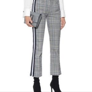MOTHER The Insider Ankle Blue/Grey Plaid Pant Size 33